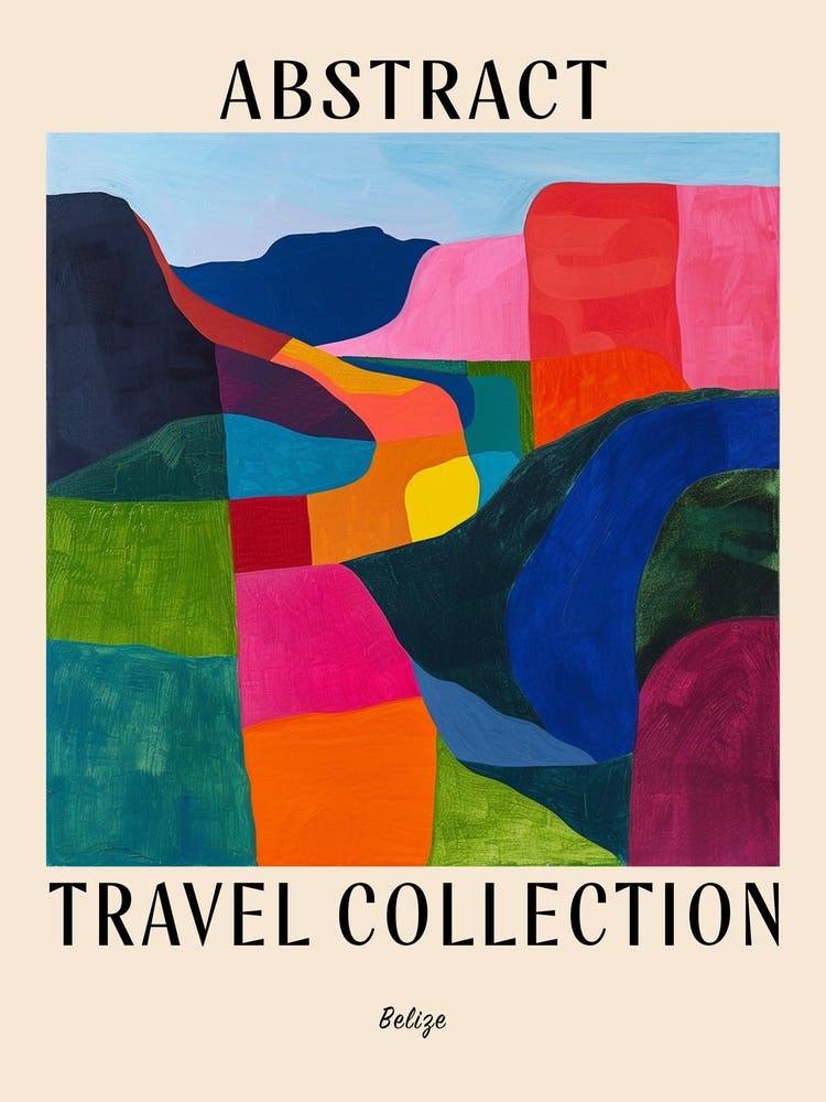 Affiche de la Collection Voyage Abstrait Belize 3
