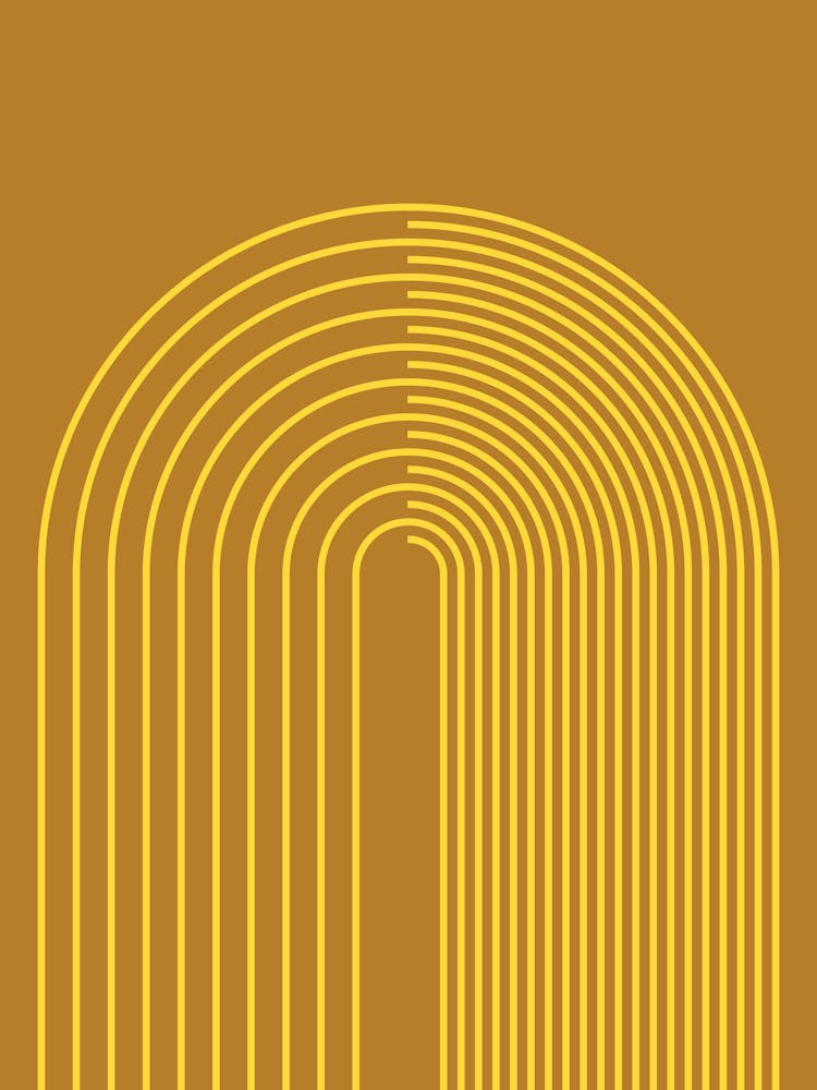 Abstract Geometric Lines 16 In Shades Of Gold (Rainbow Abstraction) 01