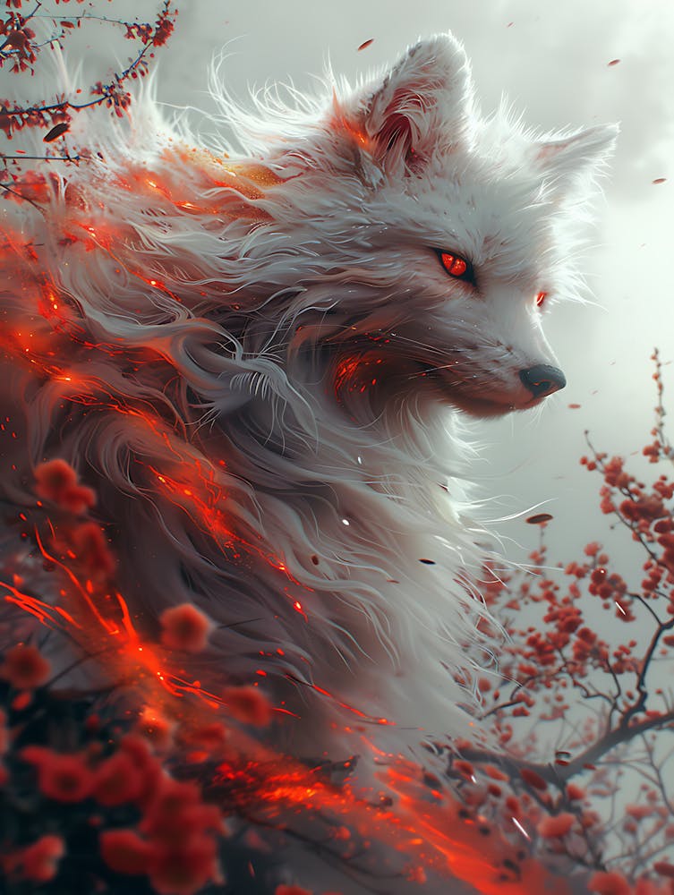 Beautiful Fantasy White Fox 21