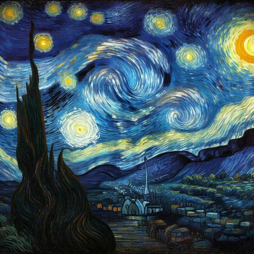 The Starry Night, Vincent Van Gogh 3