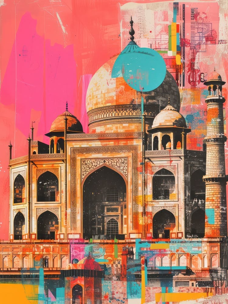 Delhi   Retro Collage Style 3