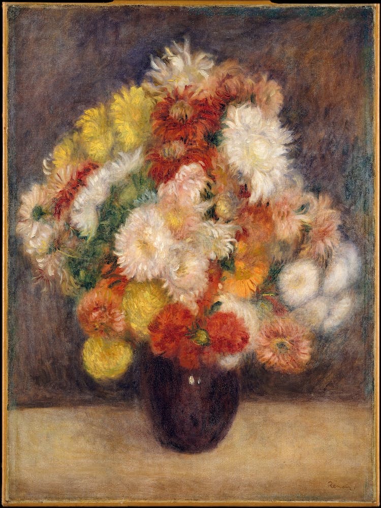 Bouquet Of Chrysanthemums (1881), Pierre Auguste Renoir