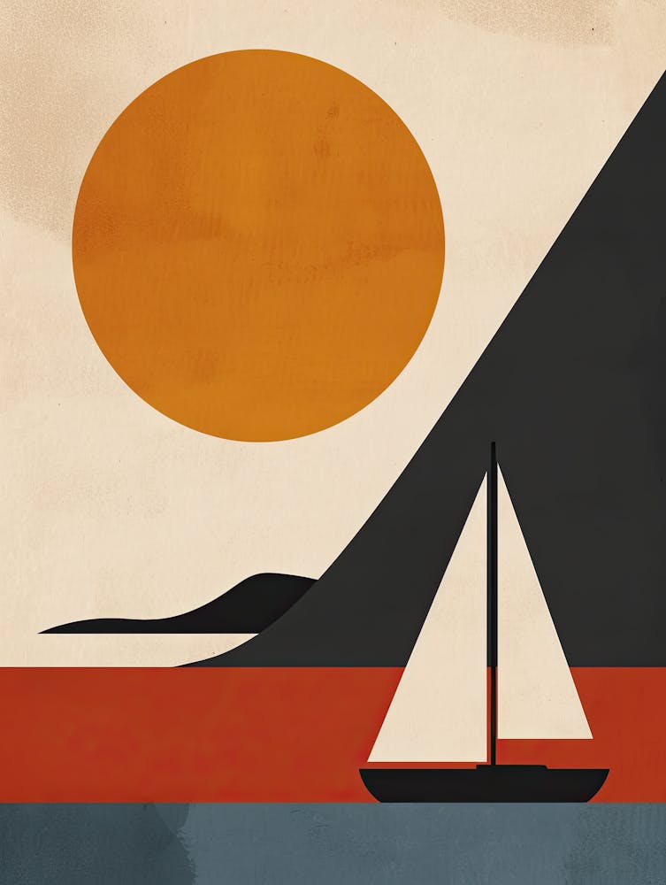 Sailboat In The Sun, Scandinavian Simplicity