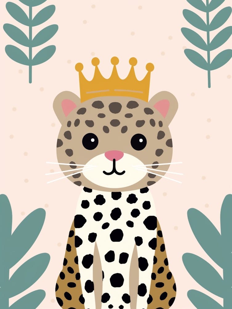 Little Leopard 2 Wearing A Crown