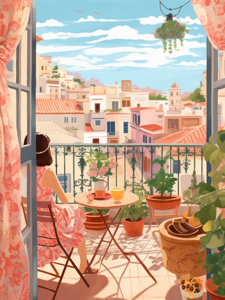 Malaga Spain 3 Illustration