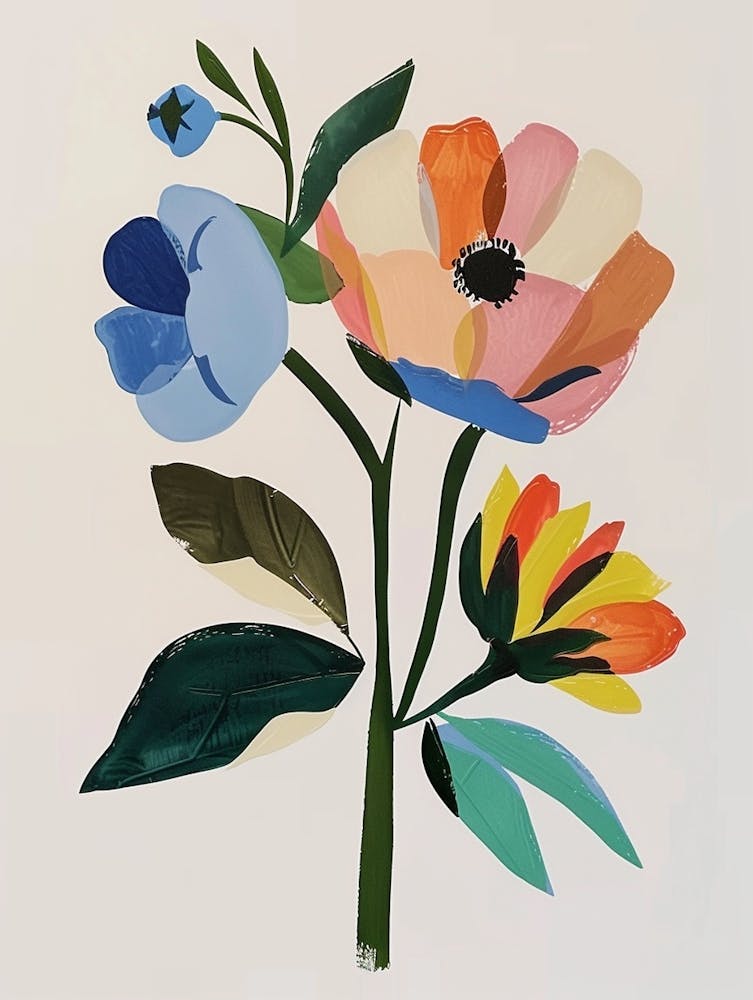 Painted Florals Moonflower 1