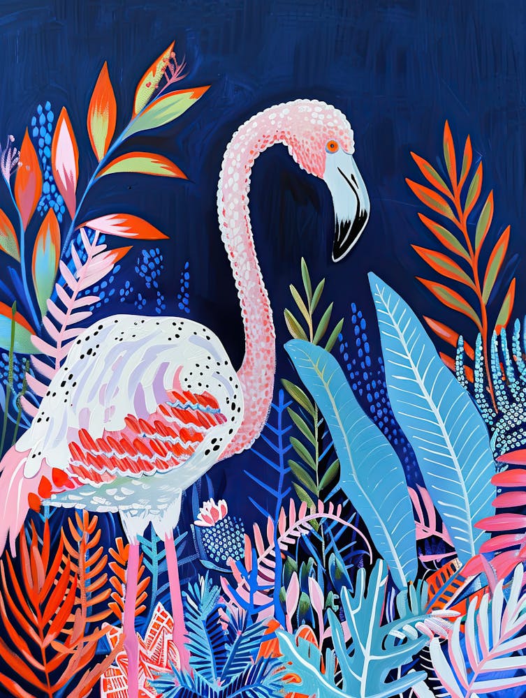 Flamingo Waltz Matisse Style