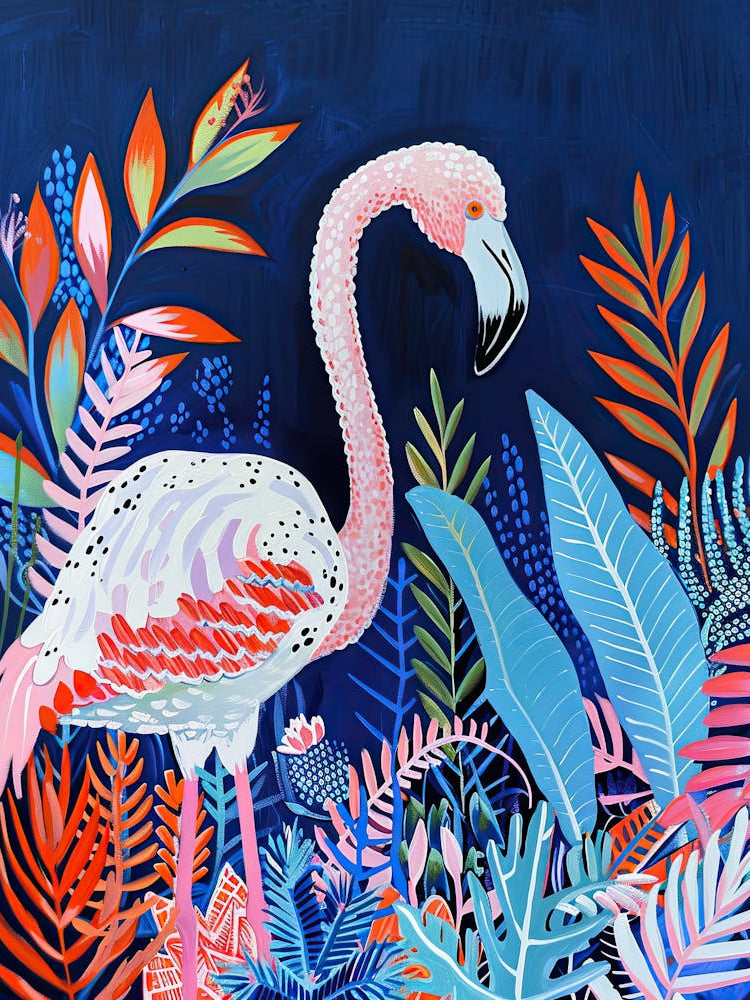 Flamingo Waltz Matisse Style