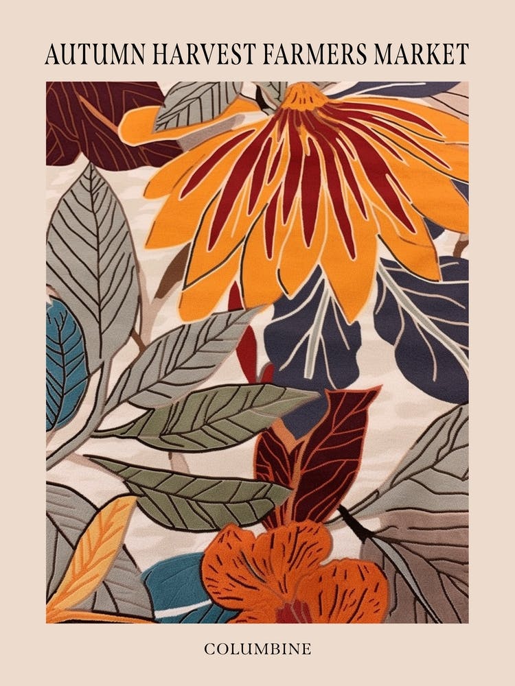 Fall Botanicals Columbine 1 Poster