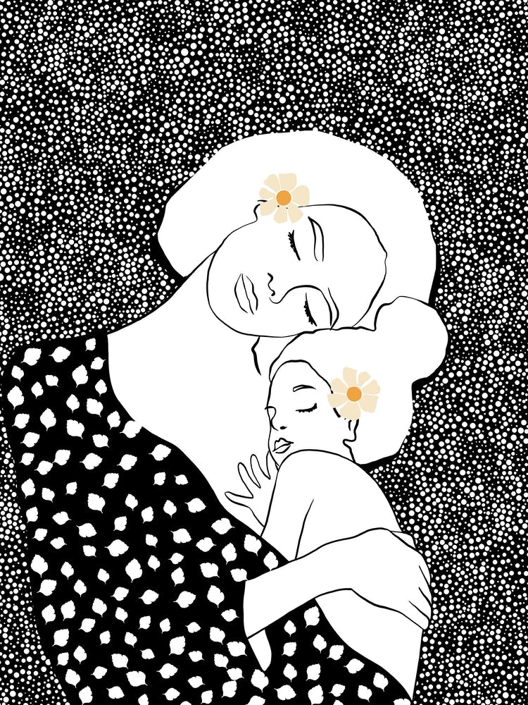 Mother And Daughter Embrace