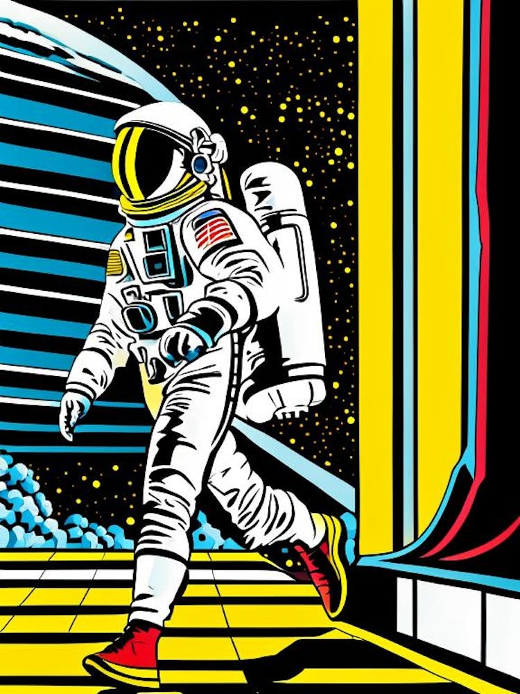 Astronaut Walking Next To Space Station Comic 1