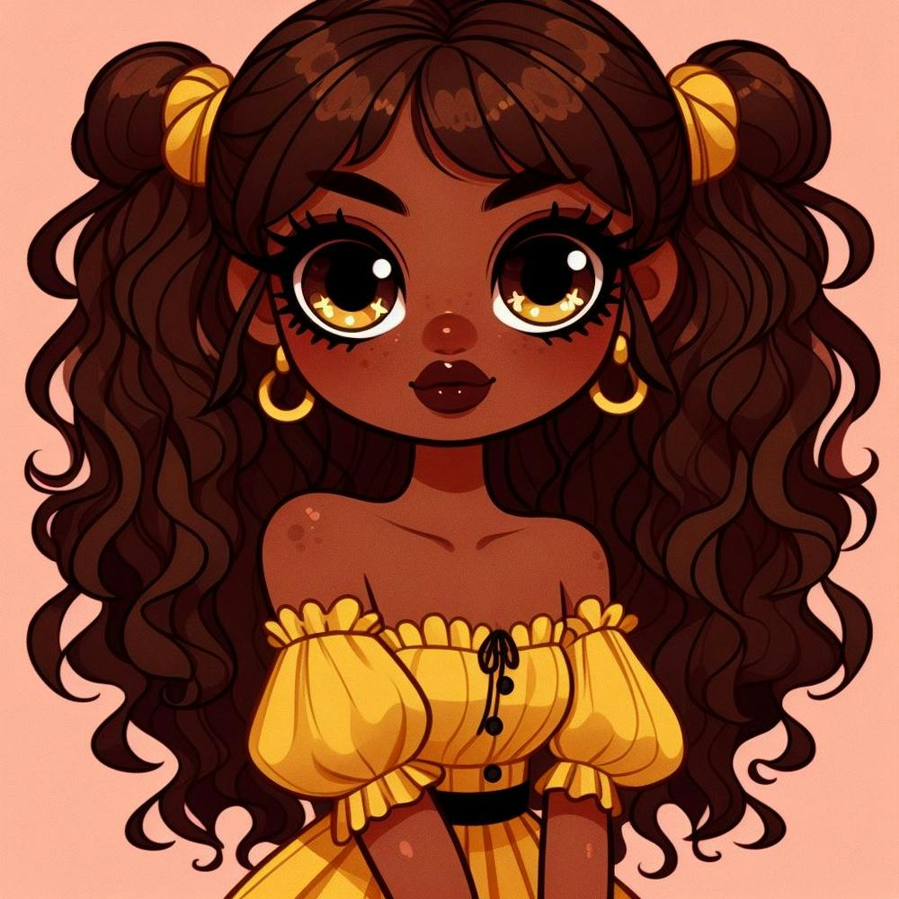 Black Girl In Yellow Dress