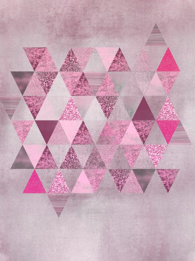 Pink Glamour Triangles