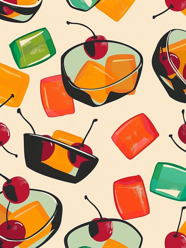 Fruit Jelly Cherry Retro Explosion