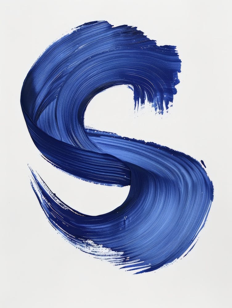Lettre S Bleue