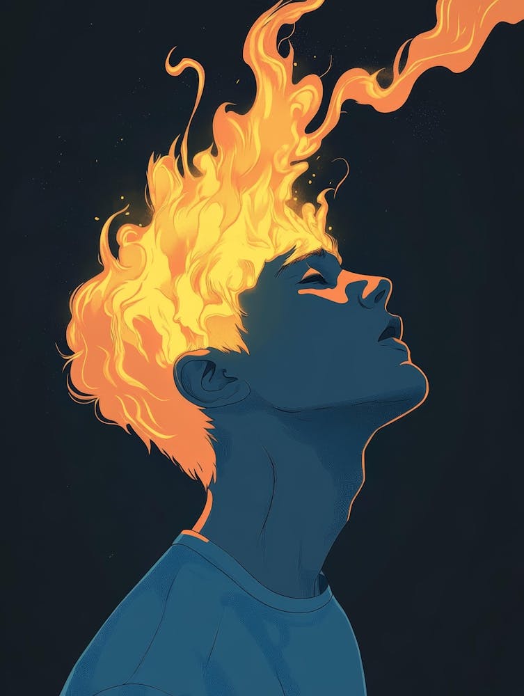 Man With Fire In His Head