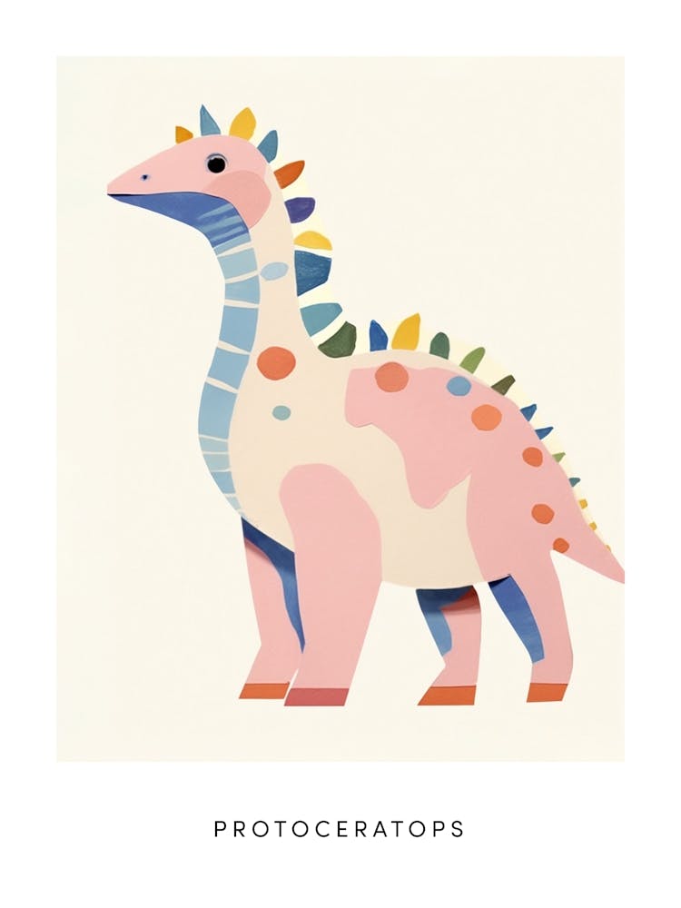 Nursery Dinosaur Art Protoceratops Poster