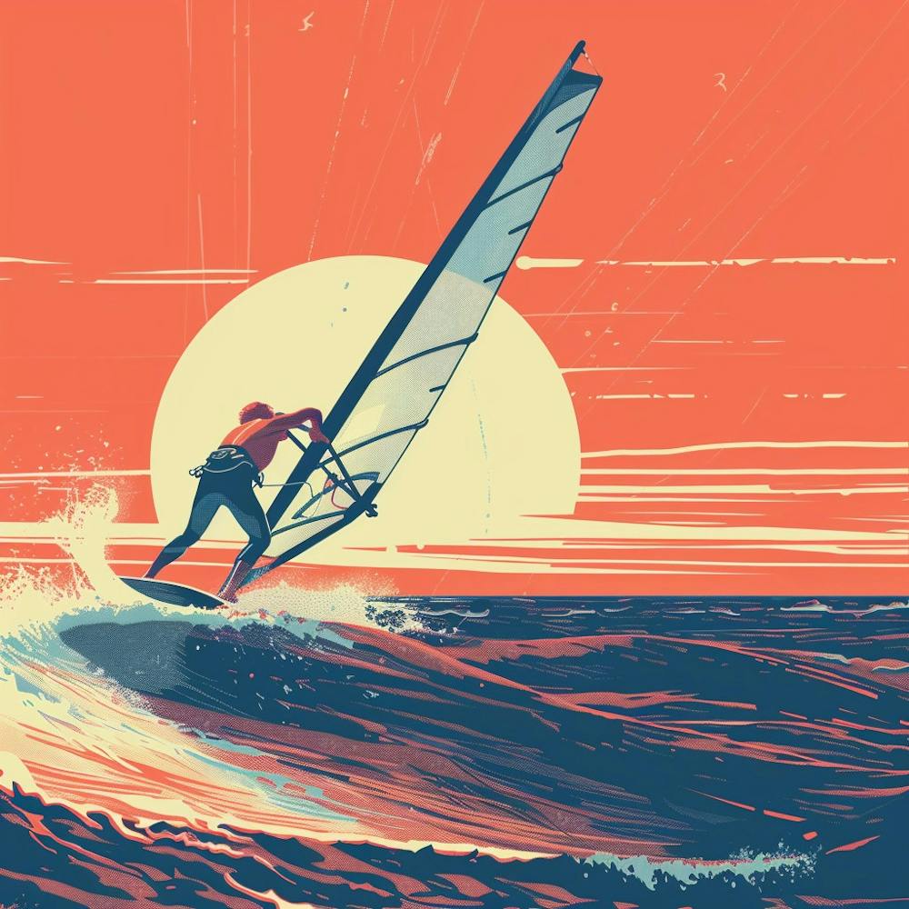 A Windsurfing Lofi Illustration 1718707107 4