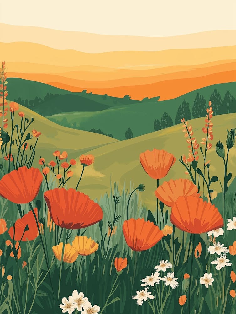 Boho Wildflower Painting