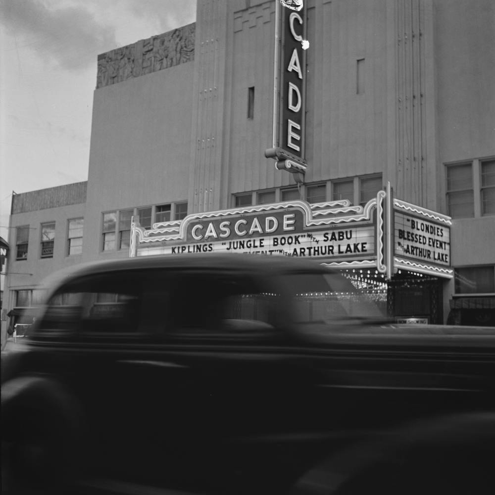Untitled Photo, Possibly Related To Redding, California, Motion Picture Show By Russell Lee