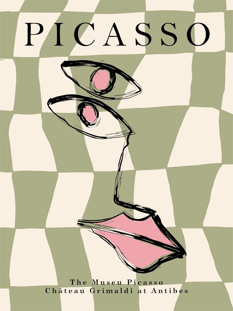 Picasso on Checkered Pattern
