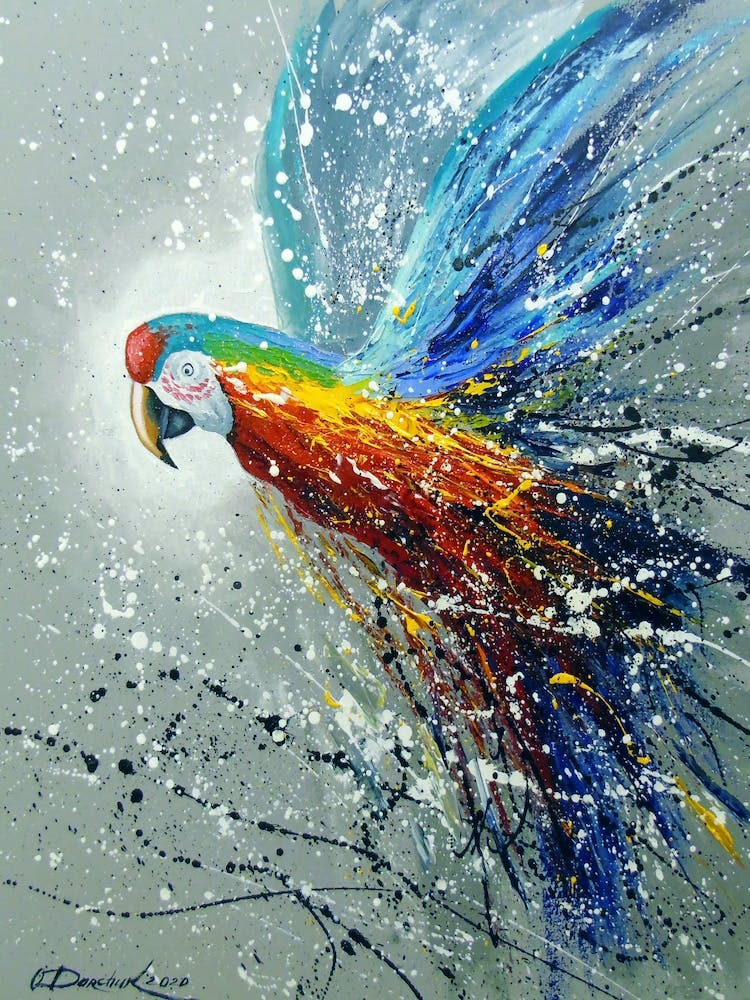 Parrot in flight 2