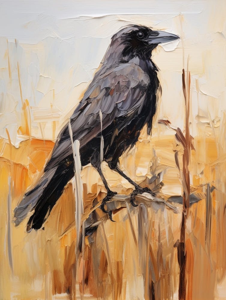 Bird Painting Raven 1