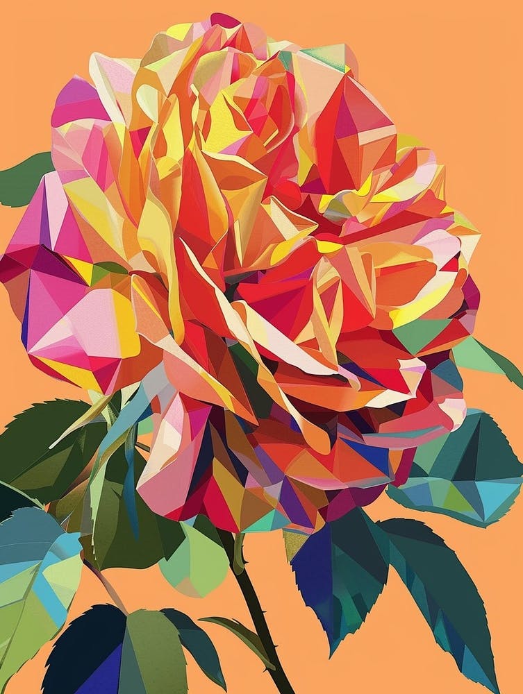 English Roses Painting Abstract 2