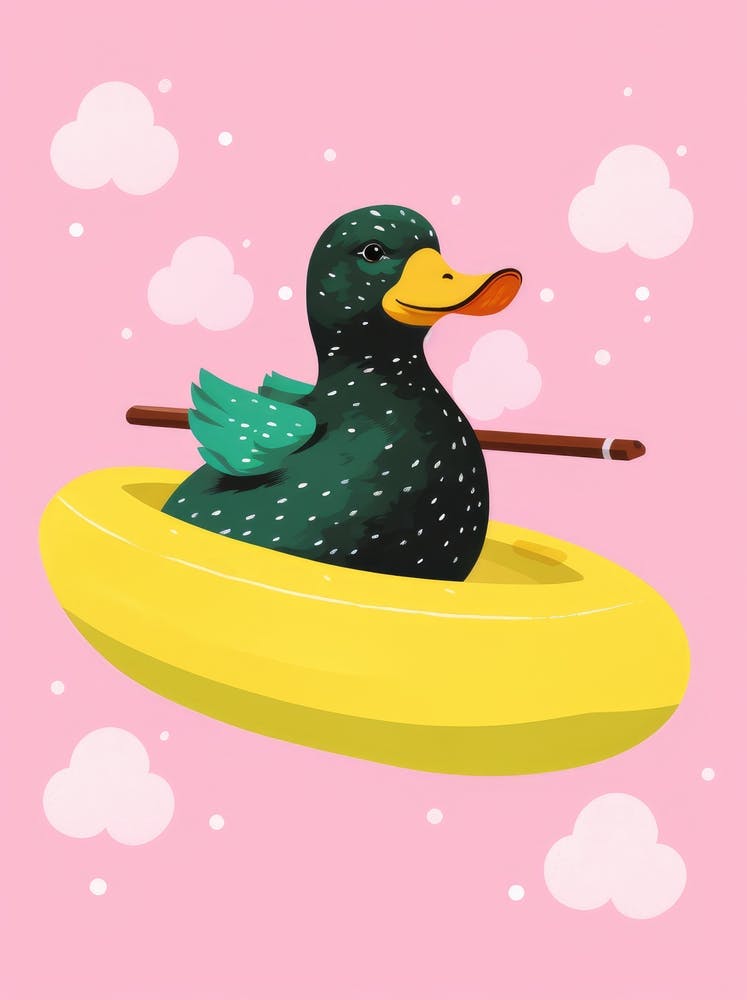 Duck In A Boat