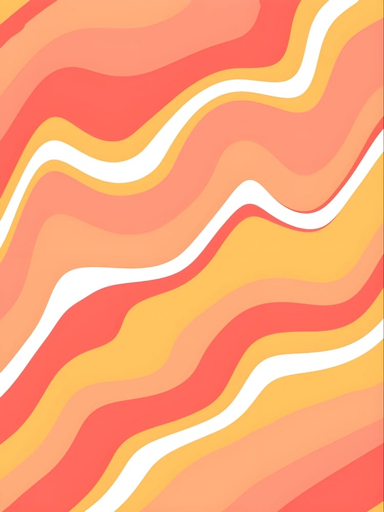 Abstract Orange Wavy Background