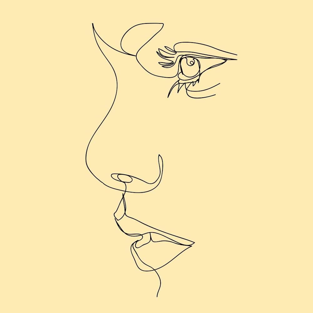 Woman'S Face Line Art