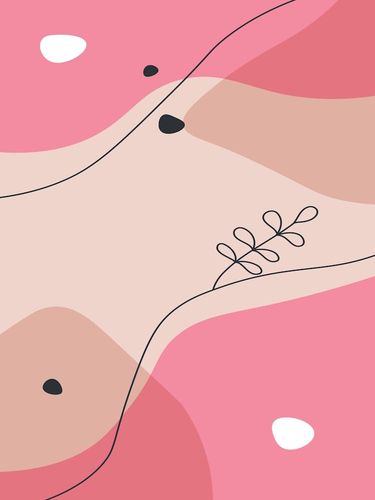 Design Minimaliste Texture Art Linéaire à Motif Rose