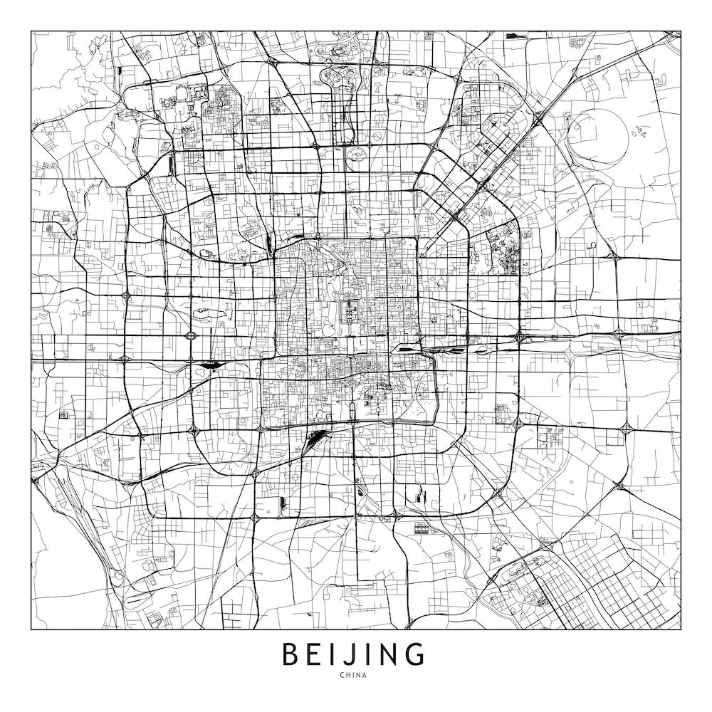 Carte de Pékin à Lignes