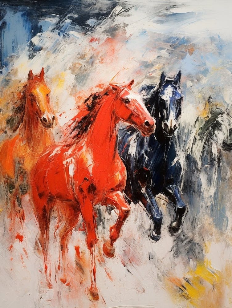Horse Abstract Expressionism 4