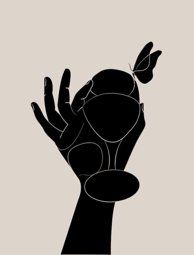 Hand Holding A Glass Of Wine