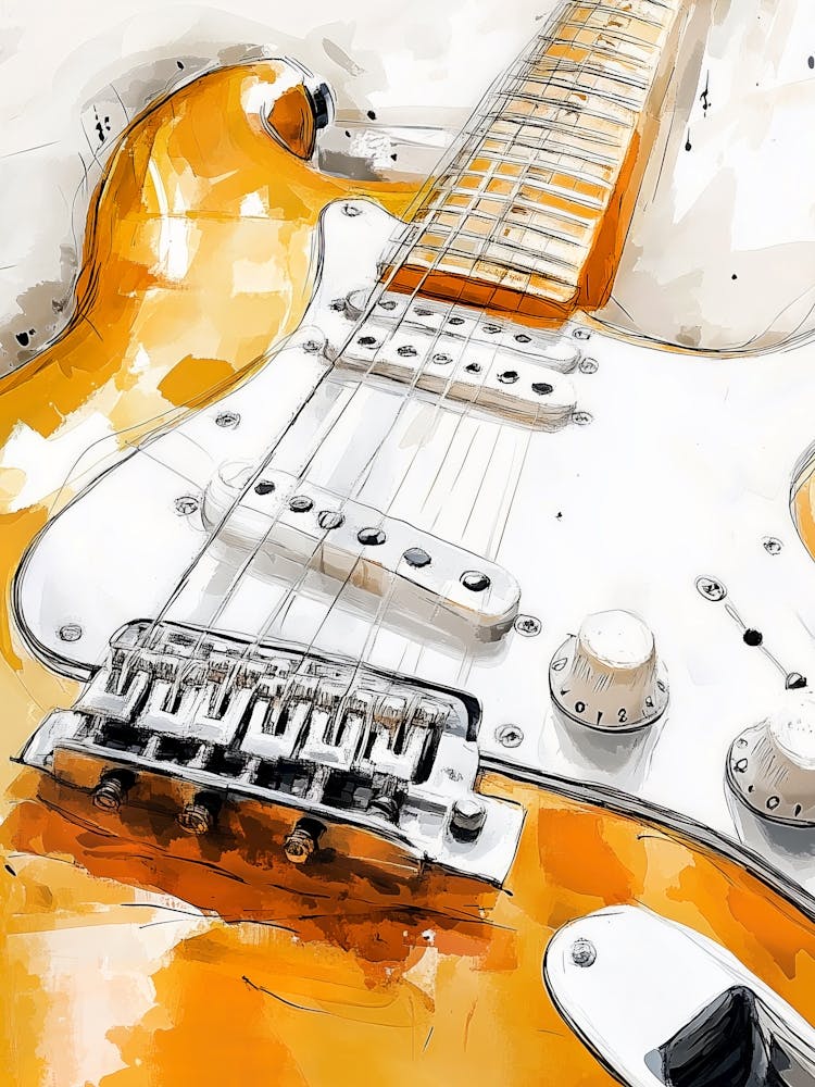 Gelbe E-Gitarre