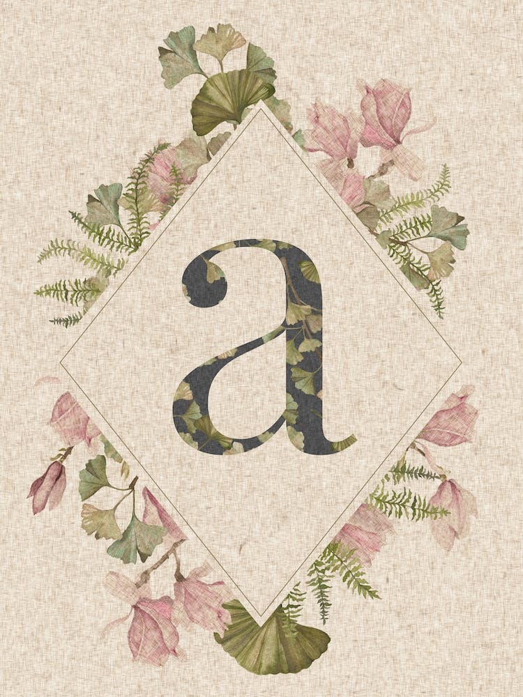 Florales Monogramm A