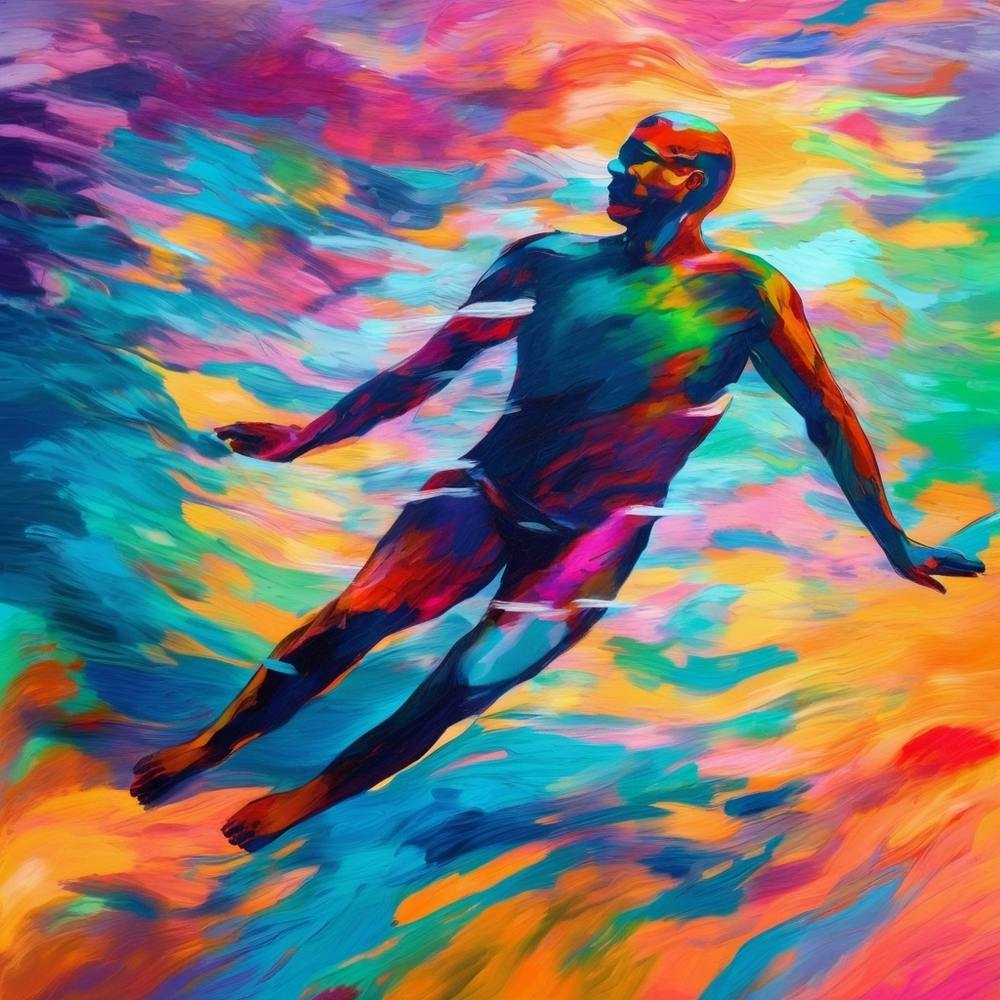 Abstract Swimming | Colorful Painting