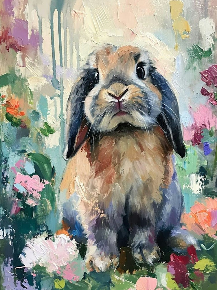Holland Lop Rabbit Painting 1