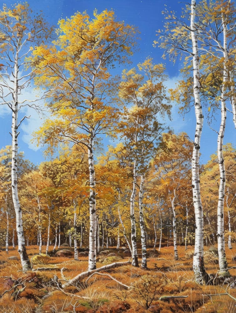 Birch Trees In Autumn 6