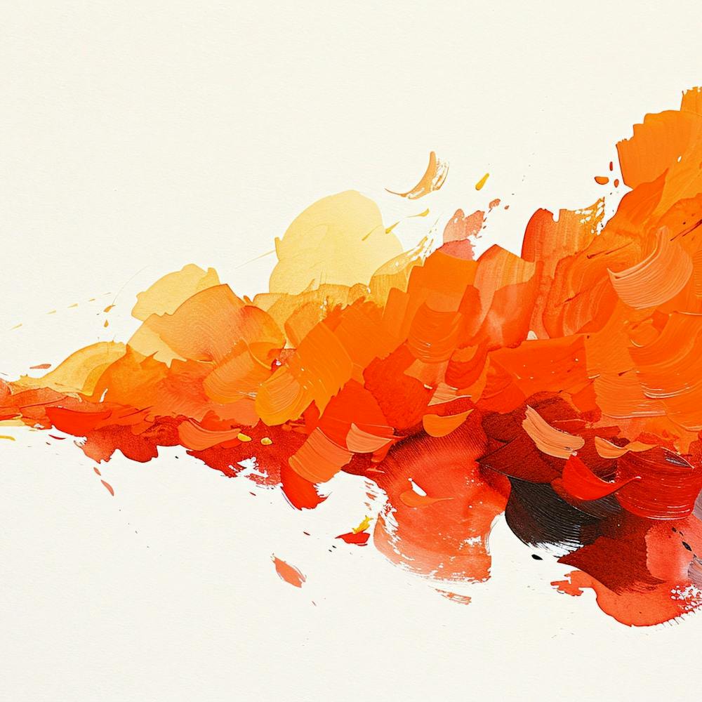 Abstract With Orange Splashes
