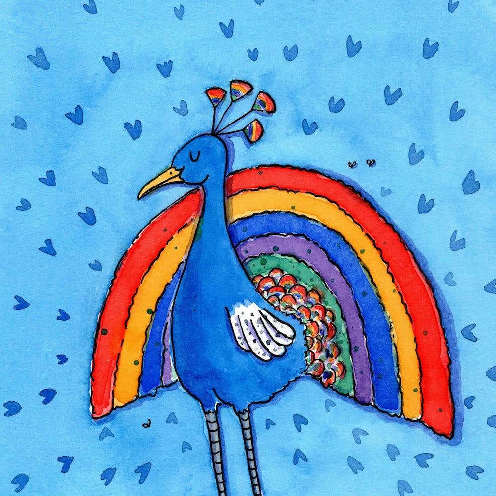 Rainbow Peacock  Square