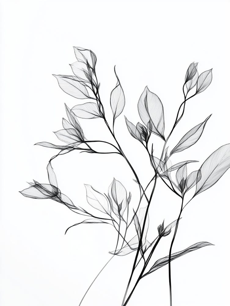 Black And White Drawing Of Flowers 1