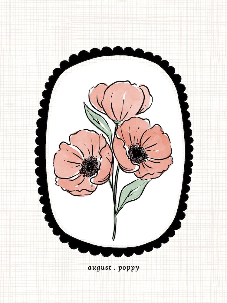 August Mohn Geburtsblume