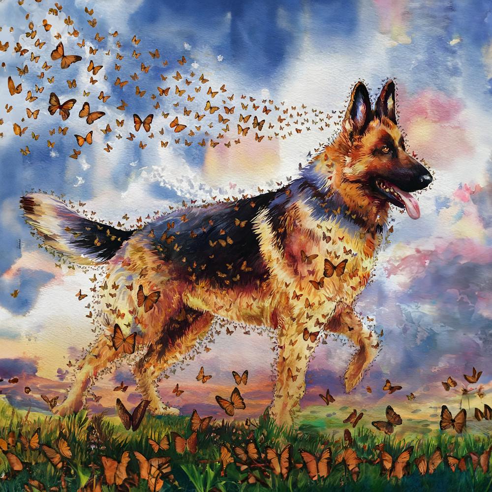 Schmetterling Deutscher Schäferhund