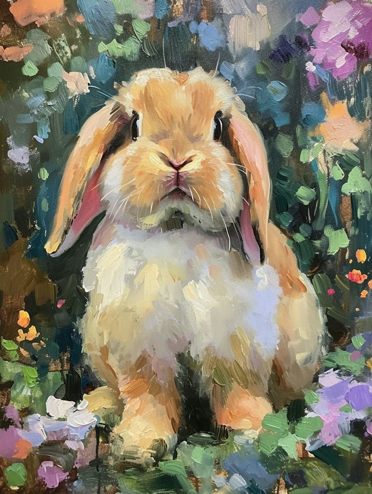 Peinture Lapin Mini Lop 2