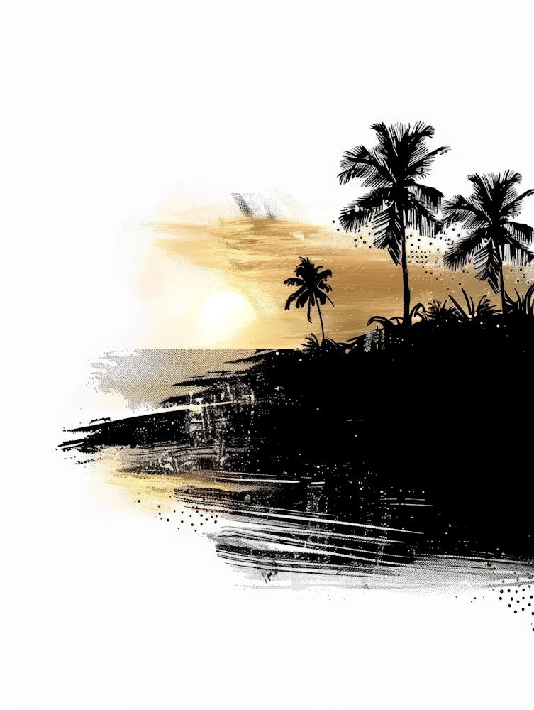 Sunset With Palm Trees 4