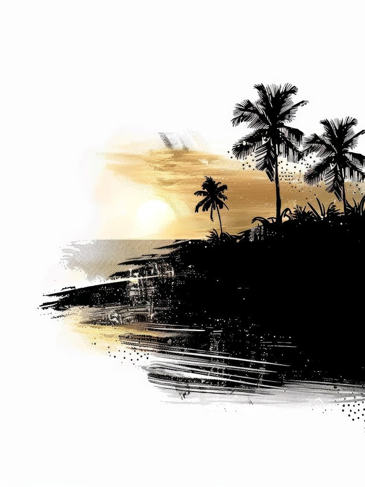 Sunset With Palm Trees 4
