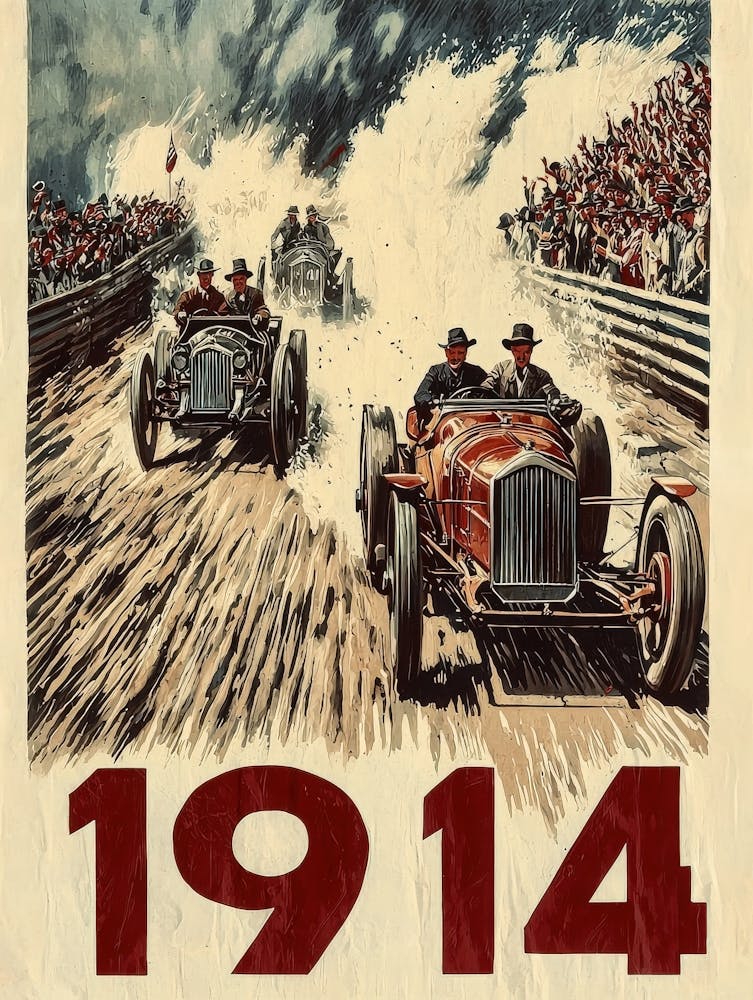 Aihrgdesign Une Affiche Vintage D'un Rallye Automobile En 1914 F 703a91b2 5ed0 4558 8c7d 41097291e59f 2
