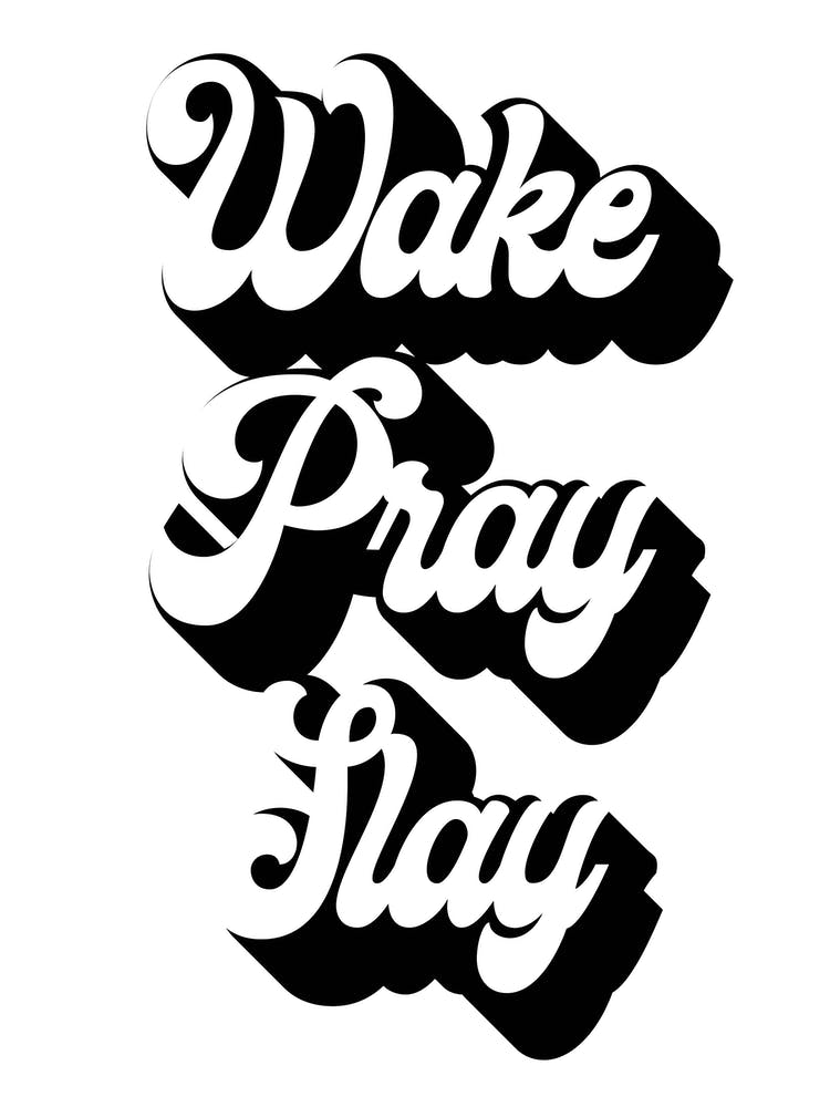 Wake Pray Slay Retro Font
